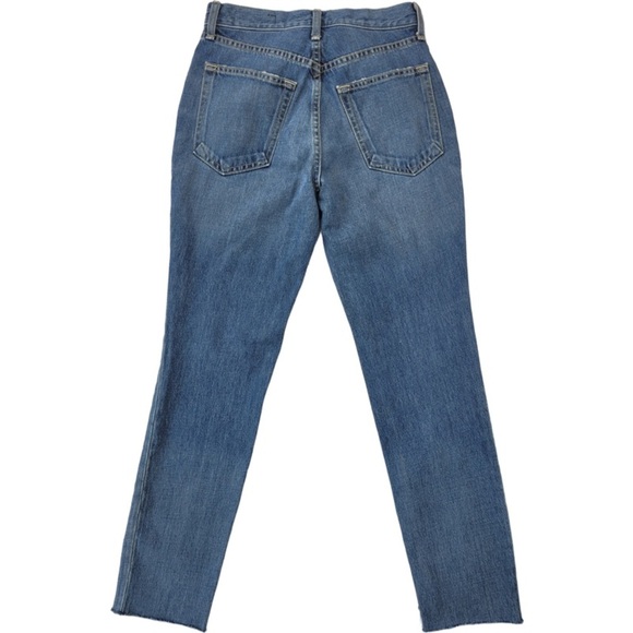 Rag & Bone Woman’s Blue medium wash high waisted skinny jeans size 26 raw hem - Picture 12 of 12